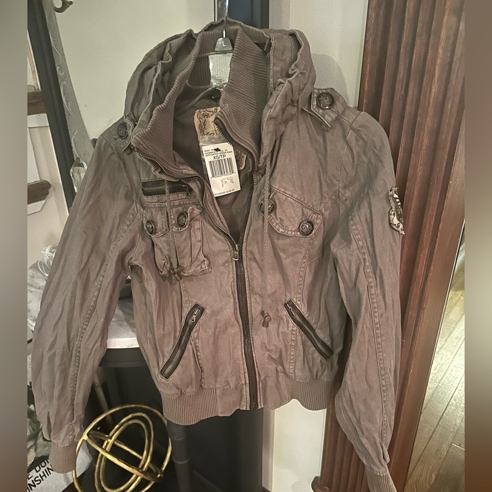 Pilot patch military jacket